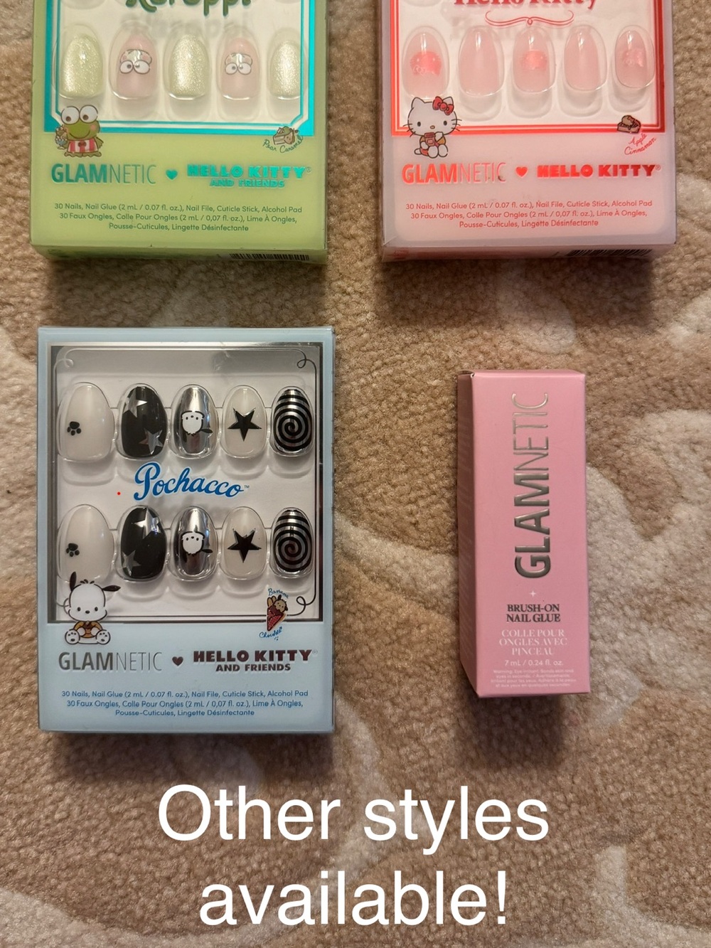 Glamnetic Hello Kitty Pink Press-On Nails - Soft Pink Set NIB unopened - Picture 6 of 6